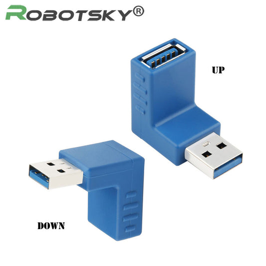 Wholesale USB 3.0 Converter USB 3.0 Extender Cable Adapter Male AM To Female AF Extension Connector Up Down Design For Laptop PC